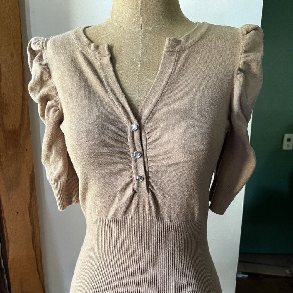INC womens half sleeve button up sweater size small